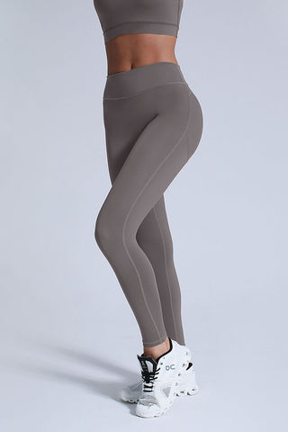 High Waist Nylon Back V Butt Pants For Women Gray Yoga Pants