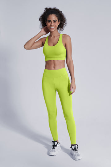 Neon Lime Green & Black Compression Sports Leggings / Butt Lifting Slimming  Leggings -  Canada