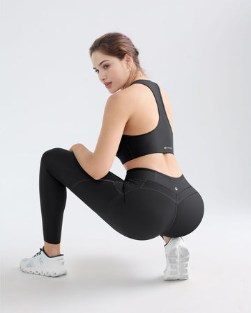 Ma Croix Womens V Cut Waist Compression Work Out Squat Proof Yoga Fitness  Leggings
